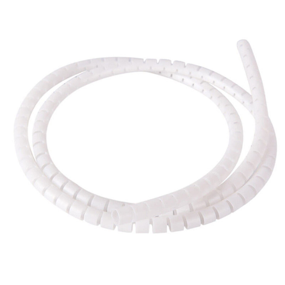 25Mm Spiral Cable Tidy Organizer White Wire Management Sleeve With Easy Tool Installation 1M 9330225989516