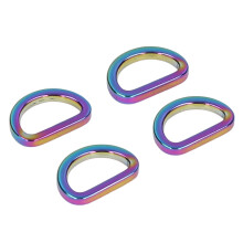 10pcs Colourful Glossy D Rings for DIY Crafts Small Durable Bag Buckles Set
