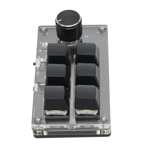 Mechanical Gaming Keypad 6 Keys + 1 Knob Wireless USB DIY Programmable 2