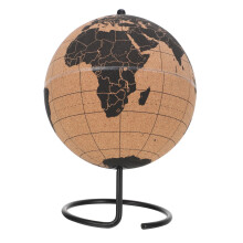 Cork Globe with Solid Stand Decorative Desktop World Globe for Office and Home Travel Planning