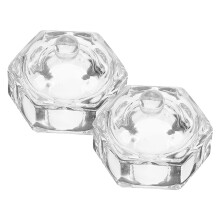 Glass Dip Pen Holder and Crystal Washing Cup 2pcs Set, 2 in 1 Design for Calligraphy Artists