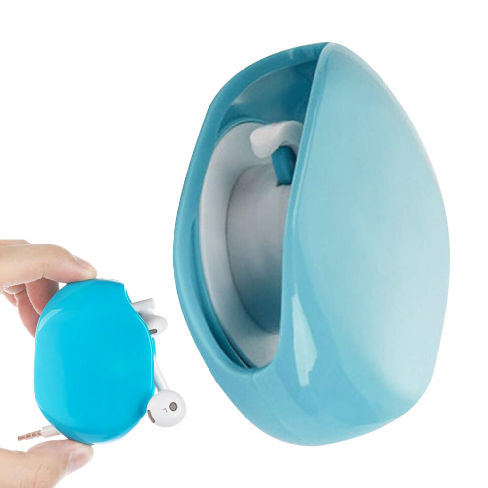 Retractable Cable Reel Blue Â Smooth Auto Retraction, Compact Cable Organizer For Desk And Travel 9330225989622