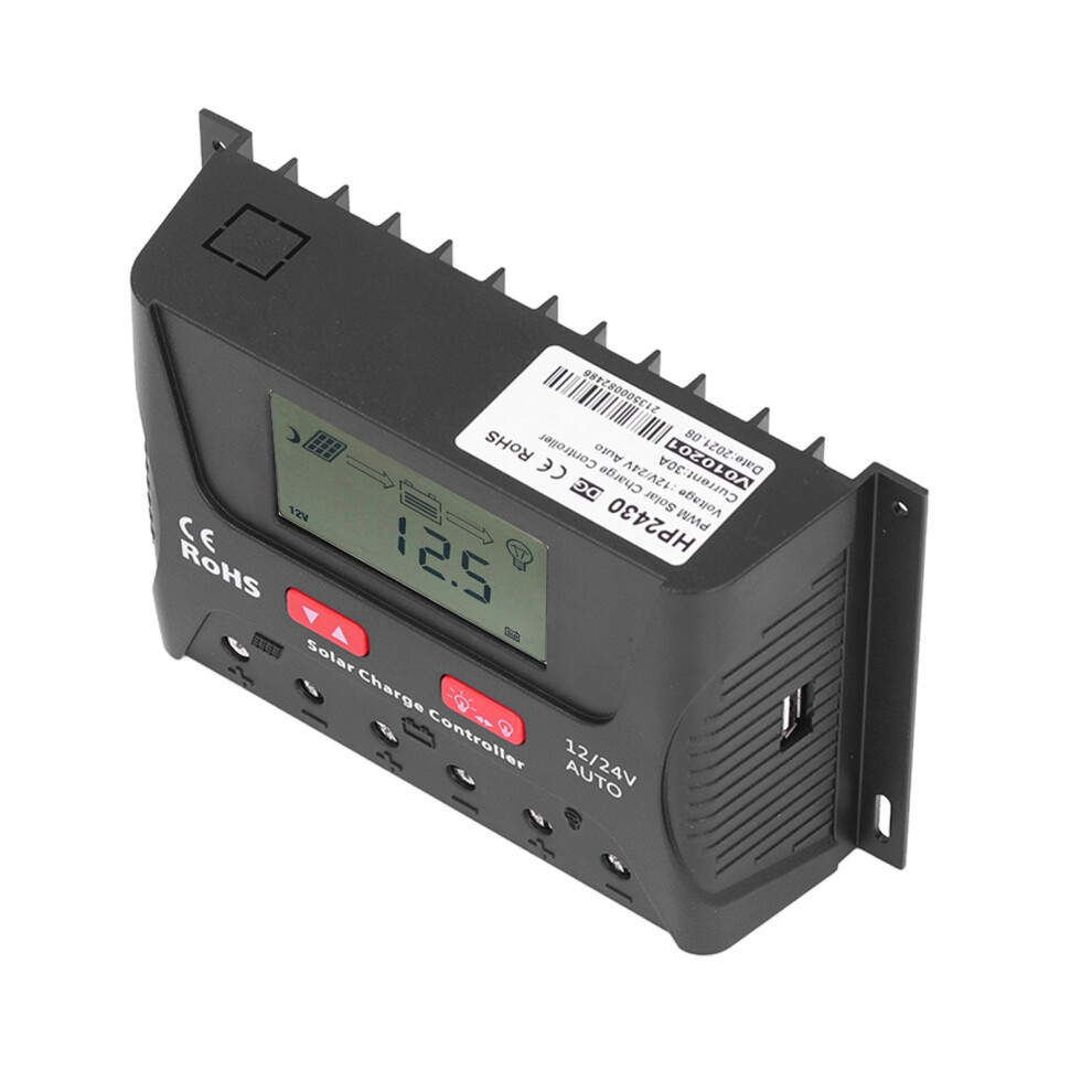 30A 12V 24V Pwm Solar Regulator Lcd Lcd 7293282643642