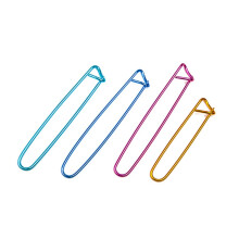 Aluminum Knitting Stitch Holders Set with Buckle Pins, Bright Colors for Crochet and Knitting Projects