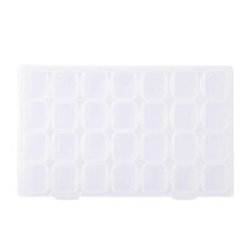 Diamond Painting Storage Box Set, 28Grid Clear Bead Organizer with SpillProof Lids for Crafts
