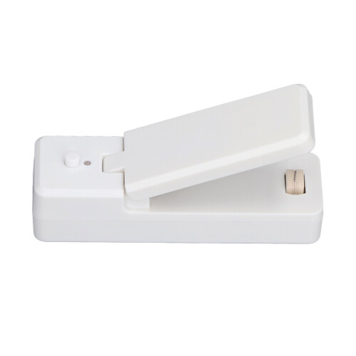 Mini Bag Sealer with Magnet, USB Charging, White, 11x3.5x5cm