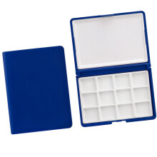 Portable Watercolor Paint Holder Tray with Leakproof Lid-Blue 2