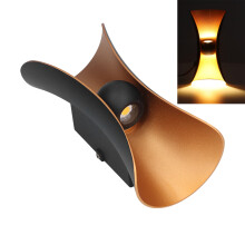 10W IP65 LED Up & Down Wall Light 3000K Aluminum 20x10cm