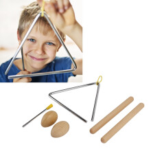 Wooden Triangle Percussion Set for Kids, Educational, Rhythmic Toy