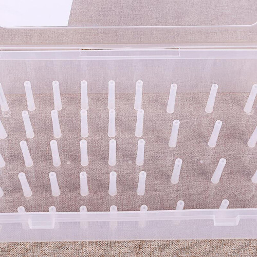 42 Slot Sewing Bobbin Storage Case with DustProof Organizer for Threads and Quick Color Sorting 2