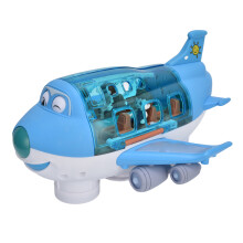 Omni Directional Airplane Toy for Kids, Large Blue ABS Model