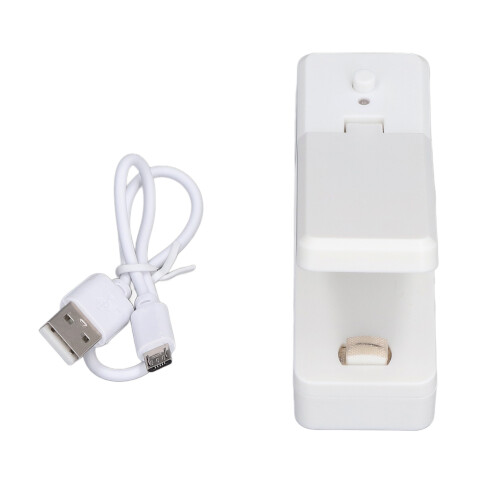 Mini Bag Sealer with Magnet, USB Charging, White, 11x3.5x5cm 2