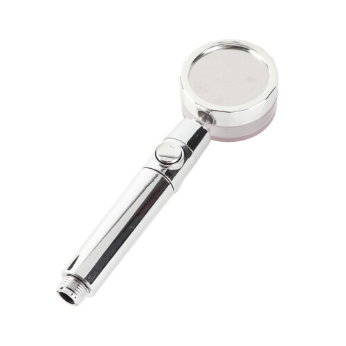 ABS Fan Turbocharged Rotatable Shower Head Silver 2cm G1/2 2