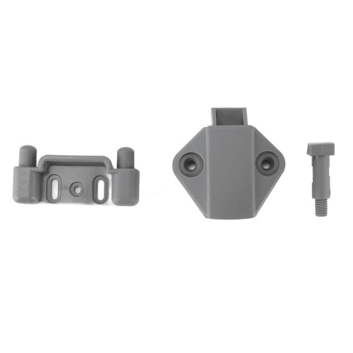 RV Camper Lock Handle Arc Shape Push Button Pull Latch Glossy Silver 2