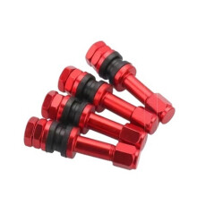 4PCS Red Aluminum Tire Valve Stems TR48E TR43E Pressure Tubeless Wheel Valves with Caps