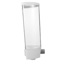 Wall Mount Laundry Detergent Dispenser with Measuring Cup, Transparent Storage for Powder and Beads