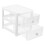 Makeup Organizer Desktop Cosmetic Storage Box with Drawers Compact Design White 1
