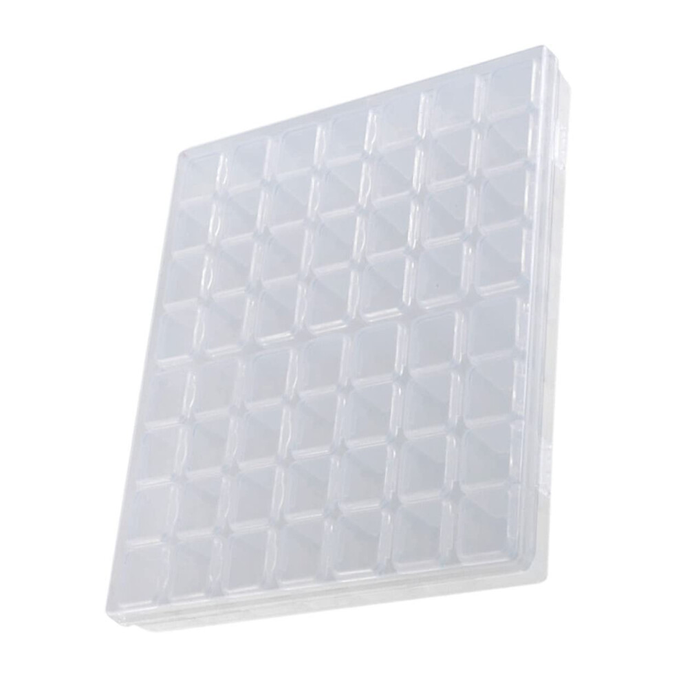 56 Grid Nail Art Storage Box Transparent Organizer for Tips and Accessories Home and Salon Use