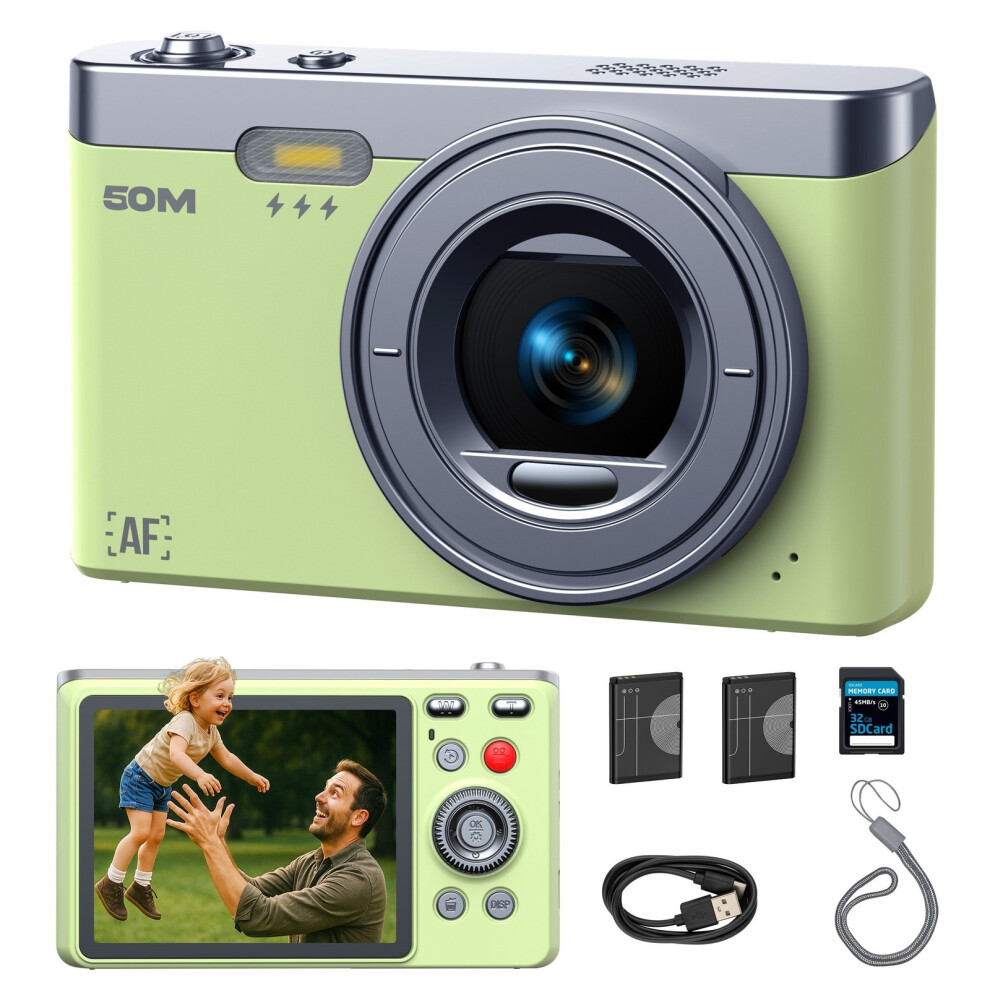 2K 50Mp Digital Camera 1080P Autofocus Digital Point And Shoot Anti-Shake Camera 5060747676215