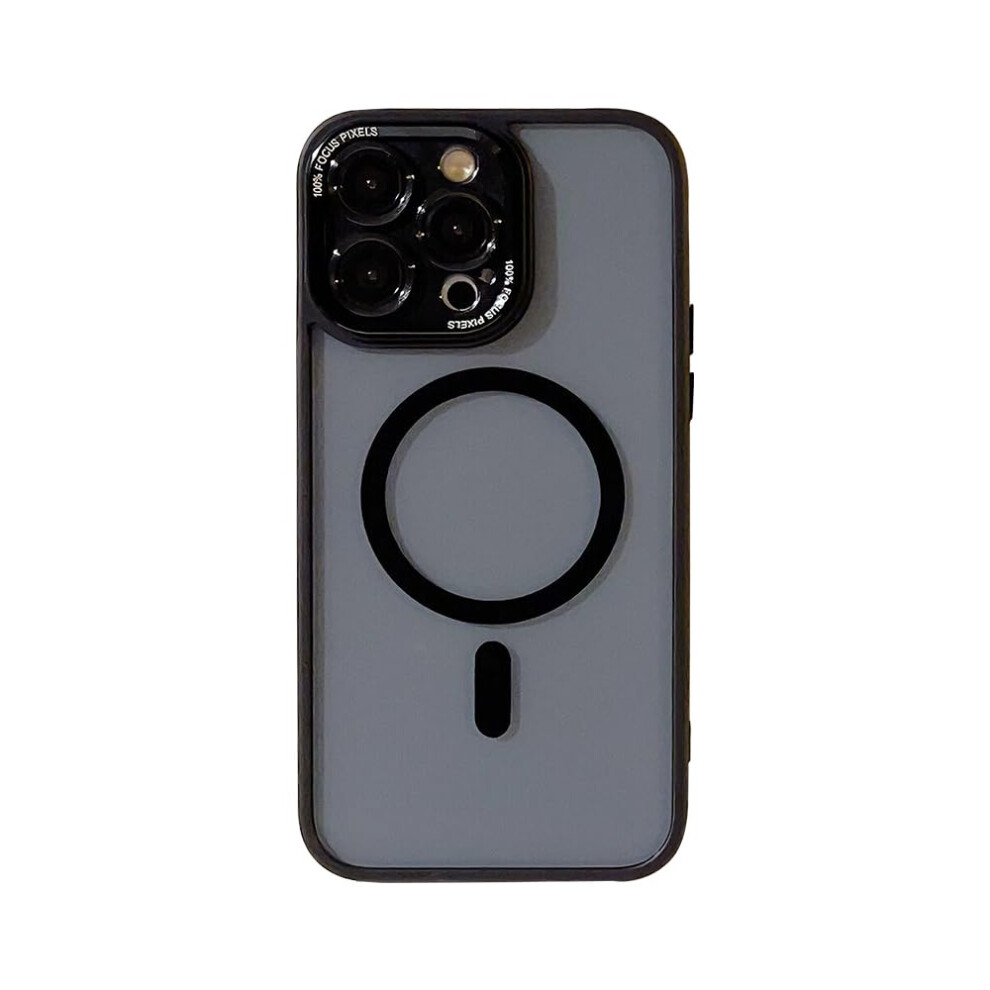 Magnetic Shockproof Case For Iphone 13 Pro With Translucent Matte Finish And Raised Camera Guard Black 9073542705949