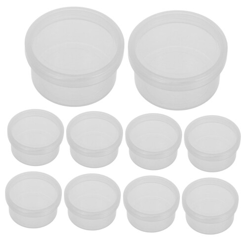 10pcs Clear Plastic Storage Boxes for Beads Makeup and Small Item Organizer Transparent Compact Design