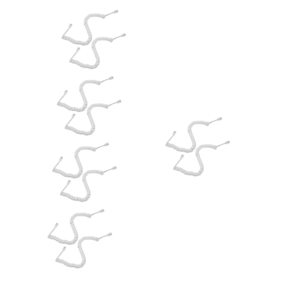 Telephone Handset Cord 10ÂPack Coiled Phone Cord Replacement Set Tangleâ Flexible Durable Design 9330225990796