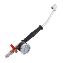 Heavy Duty Tire Inflator Pressure Gauge with Extended Nozzle for Accurate Truck and Car Inflation
