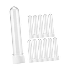 12Pcs Clear Plastic Storage Tubes with Lids, Reusable Test Tube Containers for Candy, Beads, Crafts