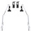 2-Piece White Adjustable Embroidery Hoop Stand for Handiwork, 3-in-1 Hoop/Tablet/Desktop Stand, 360 Rotatable 1