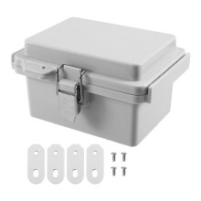 Outdoor Electrical Junction Box ABS Plastic & Hinged Cover Stainless Steel  IP67 Waterproof for Electrical Projects