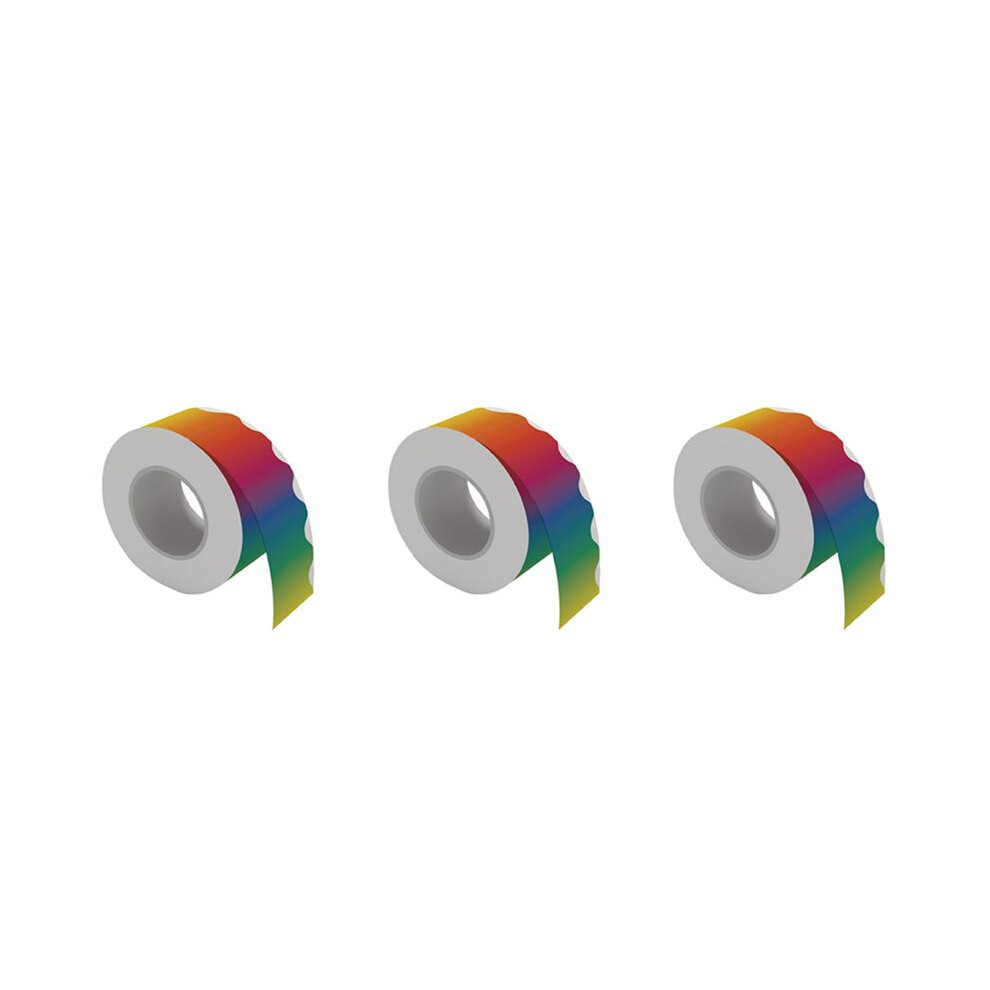3X Rainbow Bulletin Board Stickers Colorful Straight Bulletin Border Trim Border Trim For Classroom Chalkboard 6033260839558