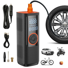 150PSI Portable Tire Inflator Cordless Air Compressor with LED Light Gauge for Car SUV Bike Motorcycle