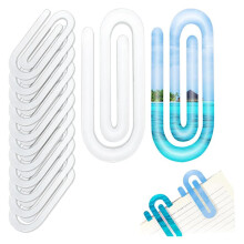 12 Pack Sublimation Paper Clips Acrylic Swirl Design -for DIY Crafts, Book Lovers, Office & Home Use