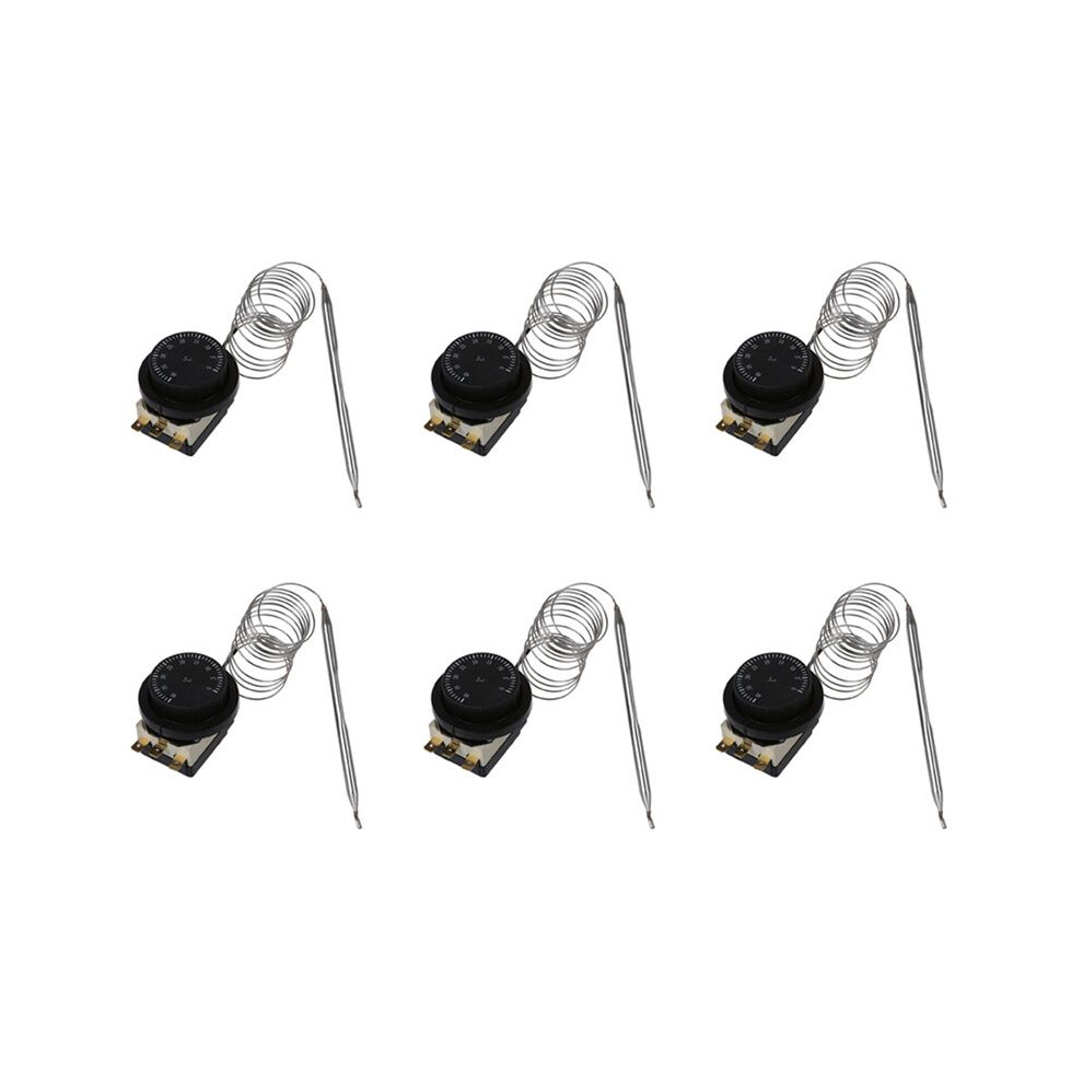 6X 1Nc 1No Ac 250V/380V 16A 0-40C Temperature Control Capillary Thermostat 4712360504451