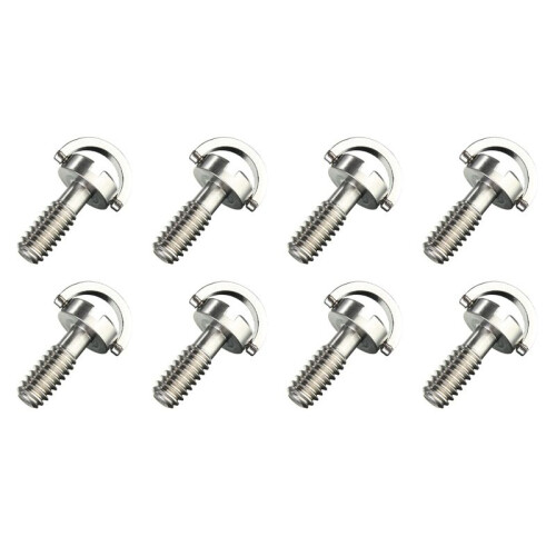 8X Long 1/4 inch D- Screw Stainless Steel for Camera Tripod Quick Release Plate Silver