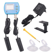 Online PH / EC Monitor Meter Acidometer 2 in 1 PH EC Meter voor Aquarium Multi-Parameter Waterkwaliteit Monitor EU-Stekker