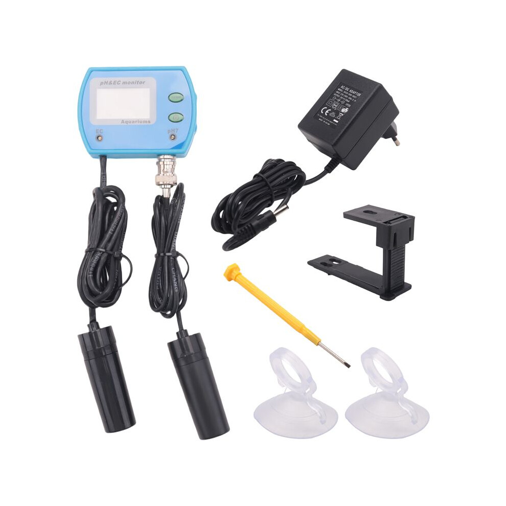 Online Ph / Ec Monitor Meter Acidometer 2 In 1 Ph Ec Meter For Aquarium Multi-Parameter Water Quality Monitor Eu Plug 6031015839969