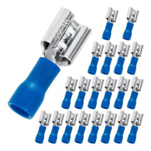 20PCS 1/4In Female Spade Connectors,Insulated Spade Wire Connector Combo Kit,Female Electrical Crimp Terminals,22-16 AWG