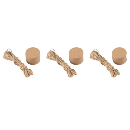 150Pcs Round  Gift Tag with Hemp Cord