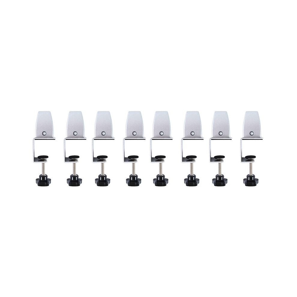 8 Pcs Office Desk Divider Clamp Privacy Screen Clip Holder Bracket Screen Baffle Clamp Partition For Table Clamp -Silver 6033724830046