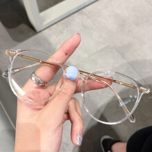 Women's Blue Light Blocking Glasses Clear Oval Frame Anti Glare Computer Reading Glasses +0.00