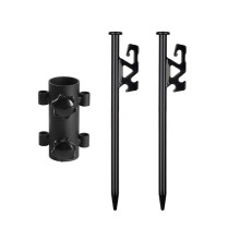 Zeltstangenfixierer Outdoor Camping Angeln Lagerpfosten Bodennagel Zeltmarkise ZubehöR Strut Fixing Tube