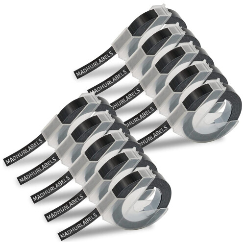 10Pc 9mm Embossing Tape Self-Adhesive Labels Replacement for  Embossing Label Tape Plastic Label for   E101