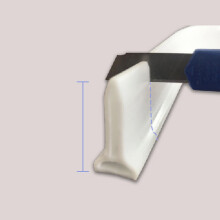 Selbstklebender Silikon-Badewasserschutz, 30 mm Höhe, 2 m lang, Weiß