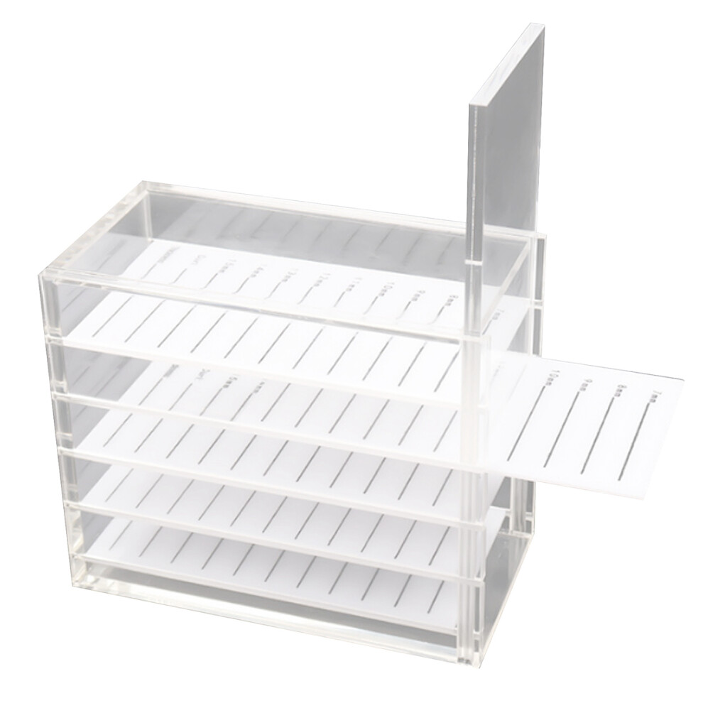1 Piece 5-Layer Acrylic Grafted Eyelash Storage Box Camellia Flower Single Eyelashes Desktop Flower Storage Box