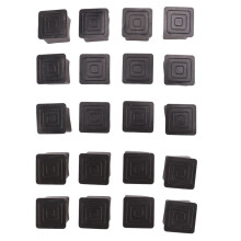 20pcs Square Chair Table Leg Foot Rubber Covers Protectors 25mm x 25mm