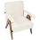 Beliani Armchair EVJE Fabric Light Beige 6