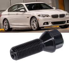 Black Steel Wheel Lug Bolt M14x1.5 for 1-7 Series, X1,3,5,6 53mm