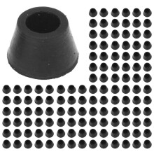 200PCS Black Chair Couch Table Rubber Furniture Leg End Caps 16mm Dia
