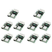 10X Minimale Driepoorts 1000M Gigabit RJ45-Netwerkswitchmodule met Standaardpoort 5V-12V Aangedreven Netwerksplitter van Industriële Kwaliteit